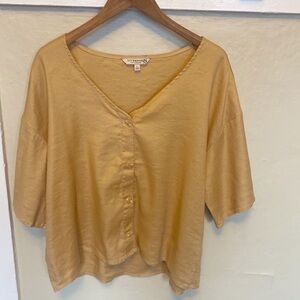 Liverpool Linen Button Up Shirt Blouse